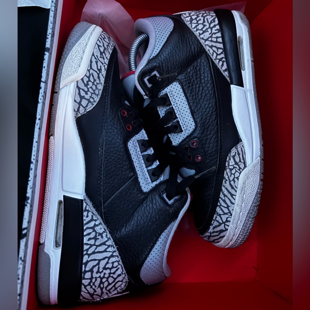 NOUVELLE TAILLE-US 6/H 7/F NIKE AIR JORDAN 3 RETRO OG CEMENT NOIR 2018 NOIR/GRIS
